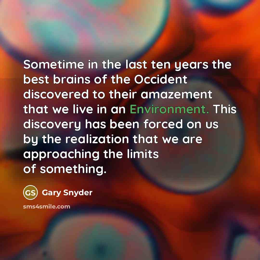 “Sometime in the last ten years the best brains of…” quote by Gary Snyder