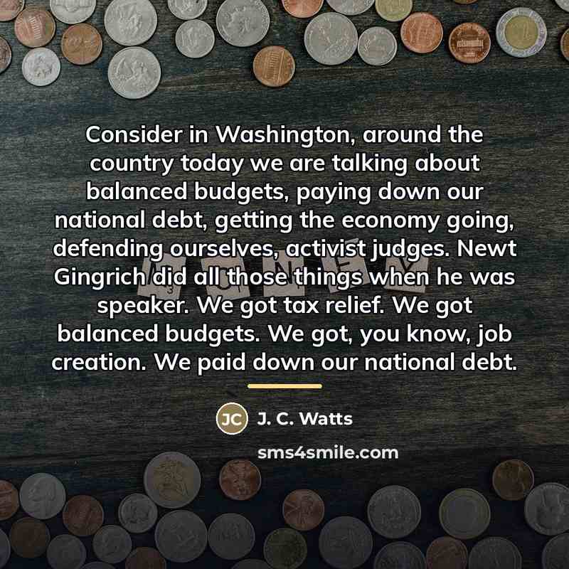 “Consider in Washington, around the country today we are talking…” quote by J. C. Watts