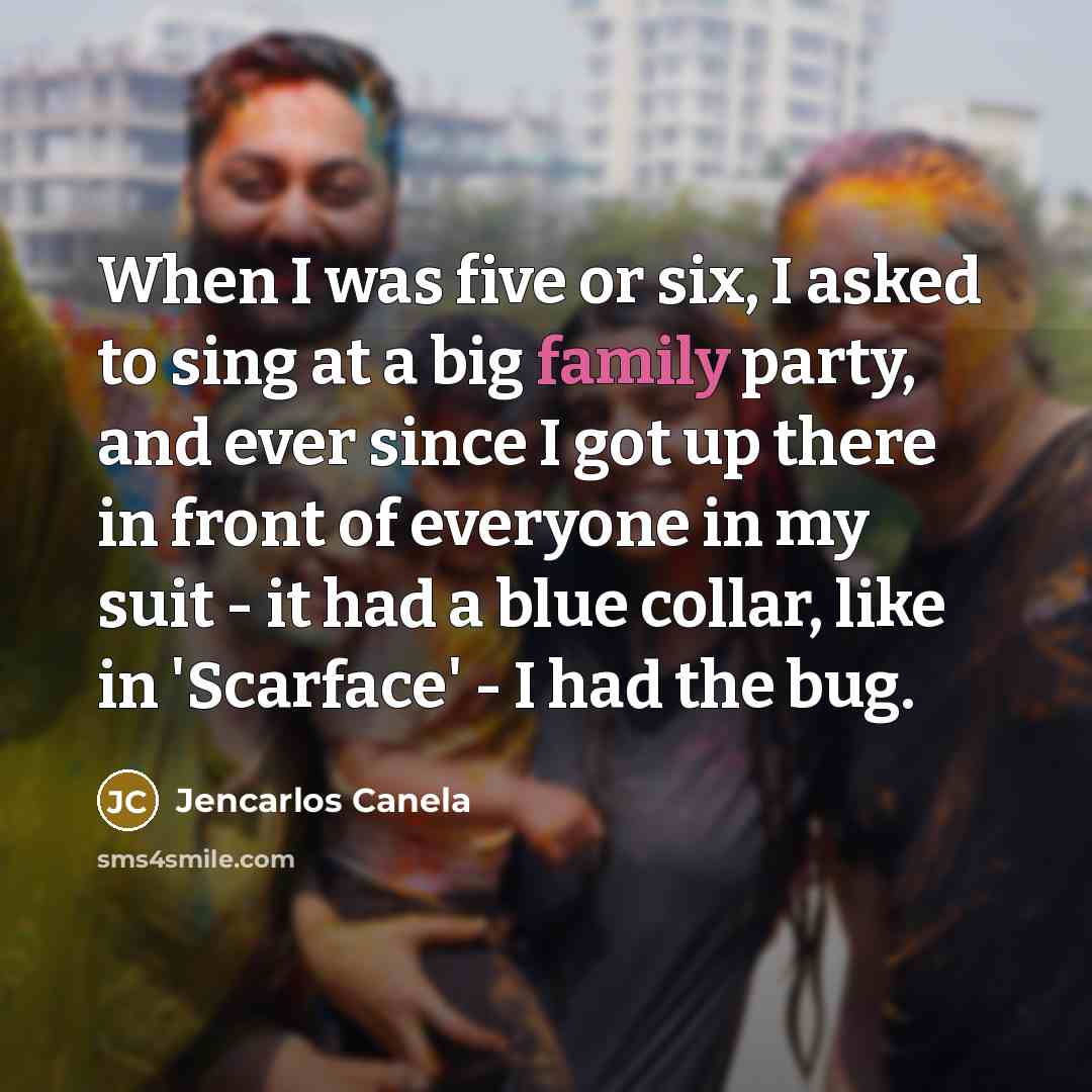 “When I was five or six, I asked to sing…” quote by Jencarlos Canela