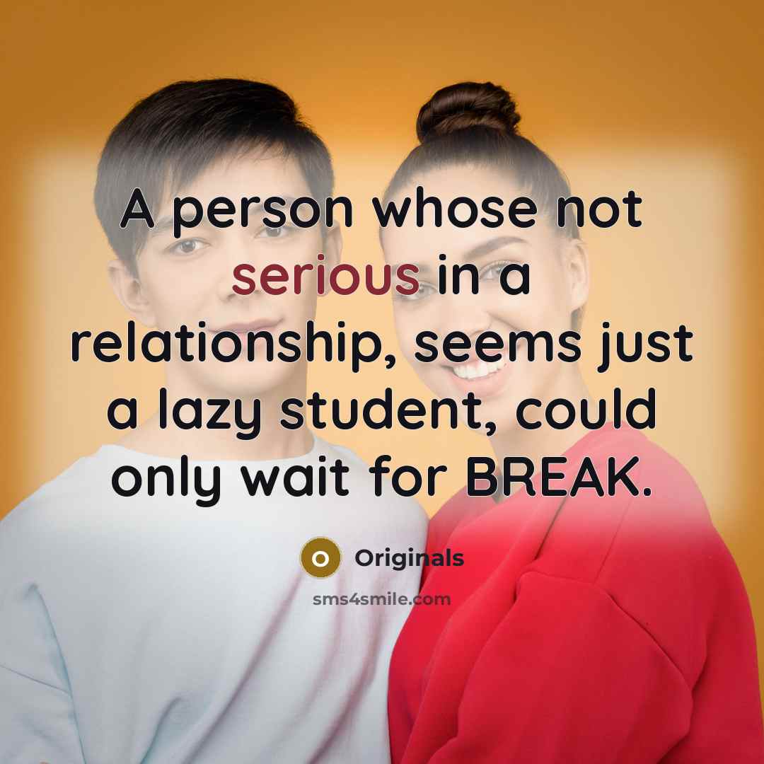 “A person whose not serious in a relationship, seems just…” quote by Originals