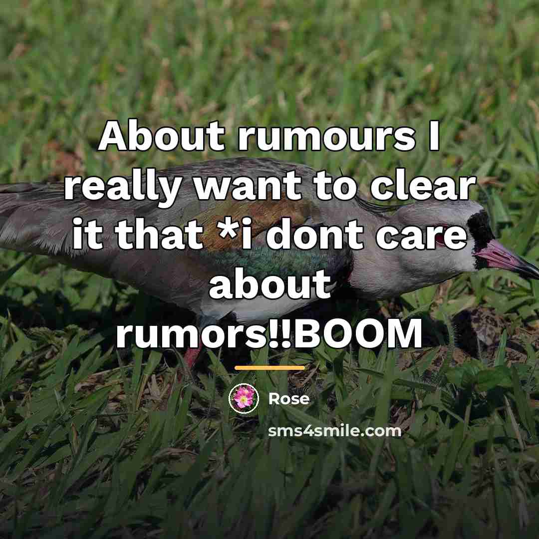 “About rumours I really want to clear it that *i…” quote by Rose