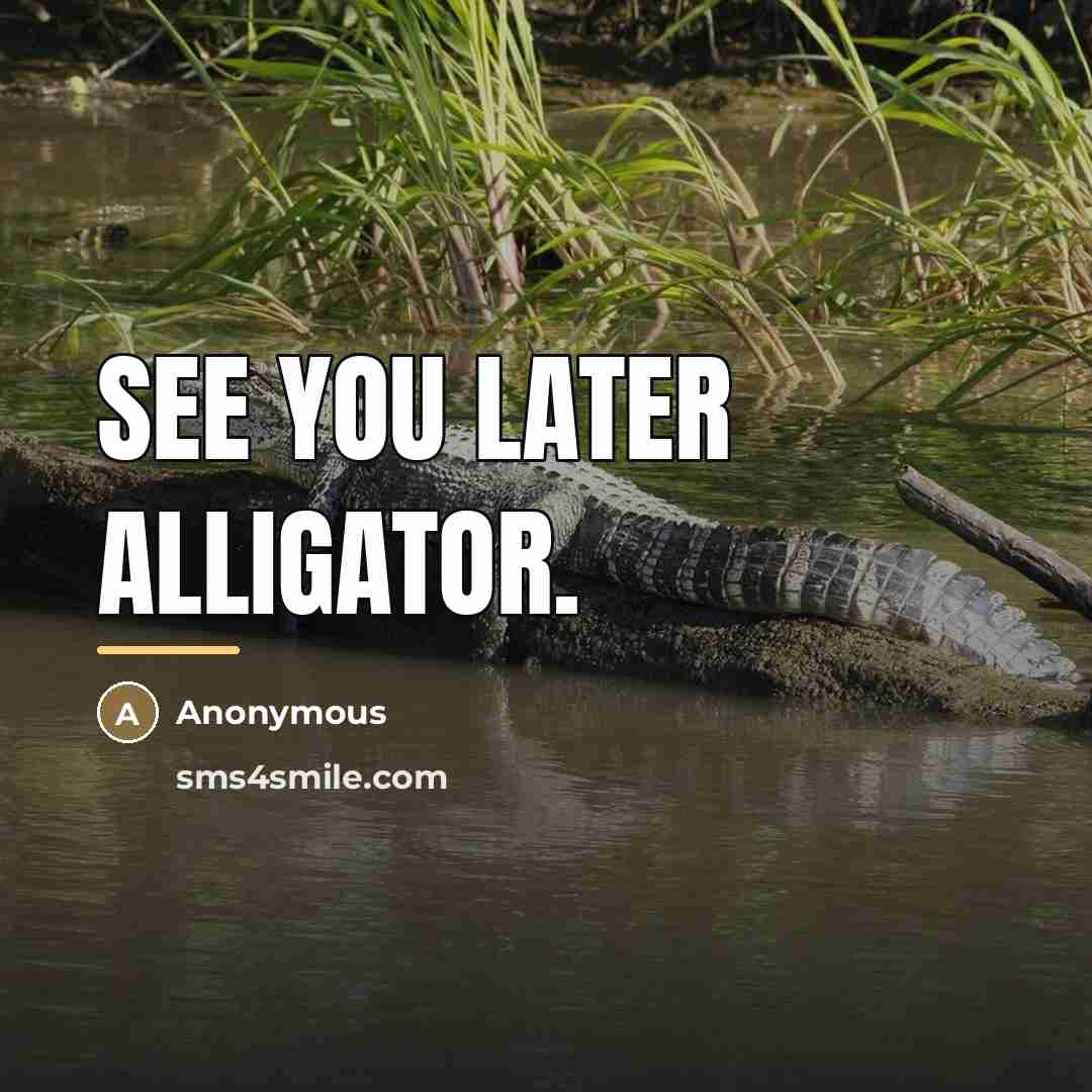 “See you later alligator.…” quote by Anonymous