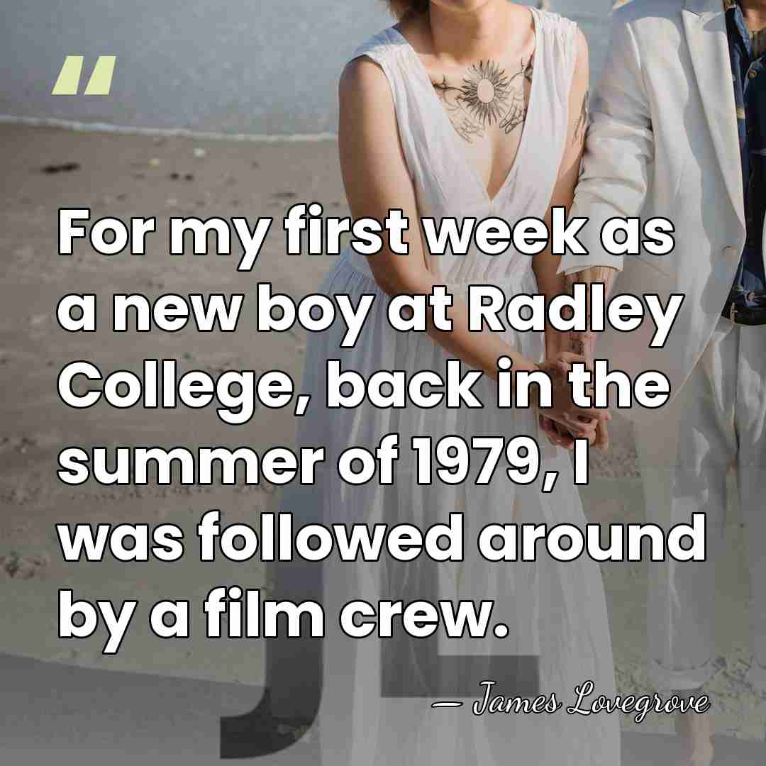 For my first week as a new boy at Radley College, back&hellip; - James Lovegrove