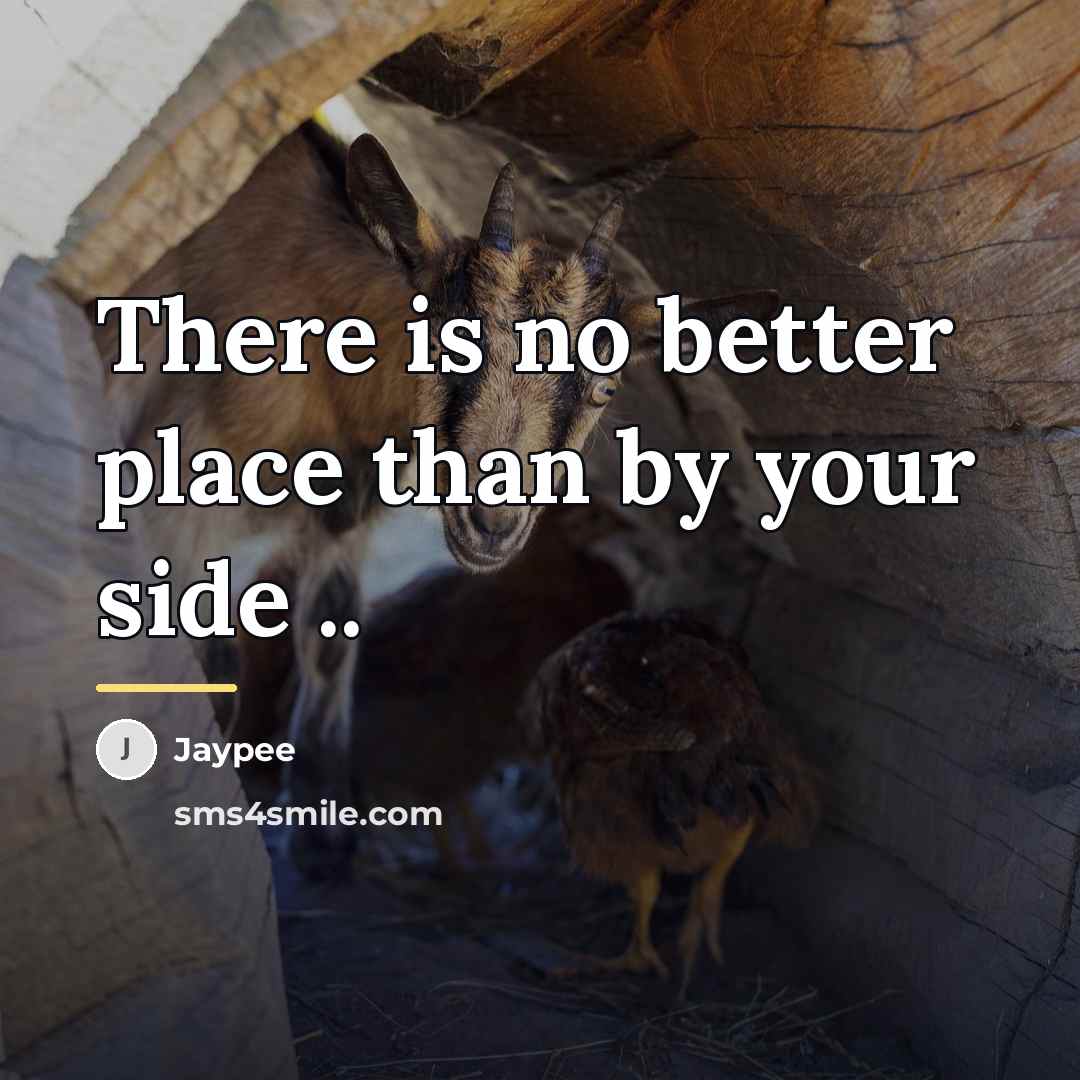 “There is no better place than by your side ..…” quote by Jaypee
