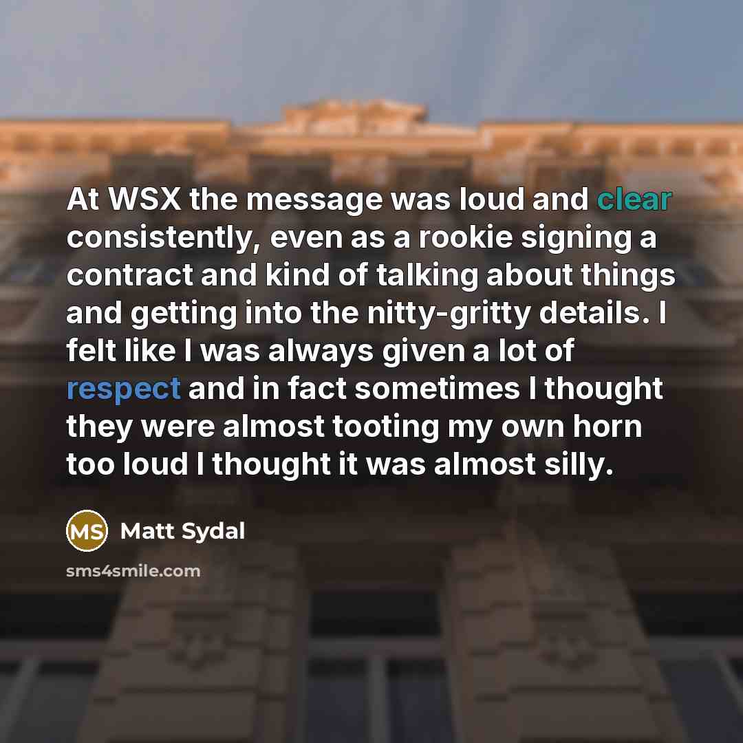 “At WSX the message was loud and clear consistently, even…” quote by Matt Sydal