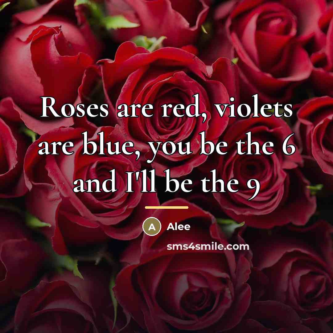 “Roses are red, violets are blue, you be the 6…” quote by Alee