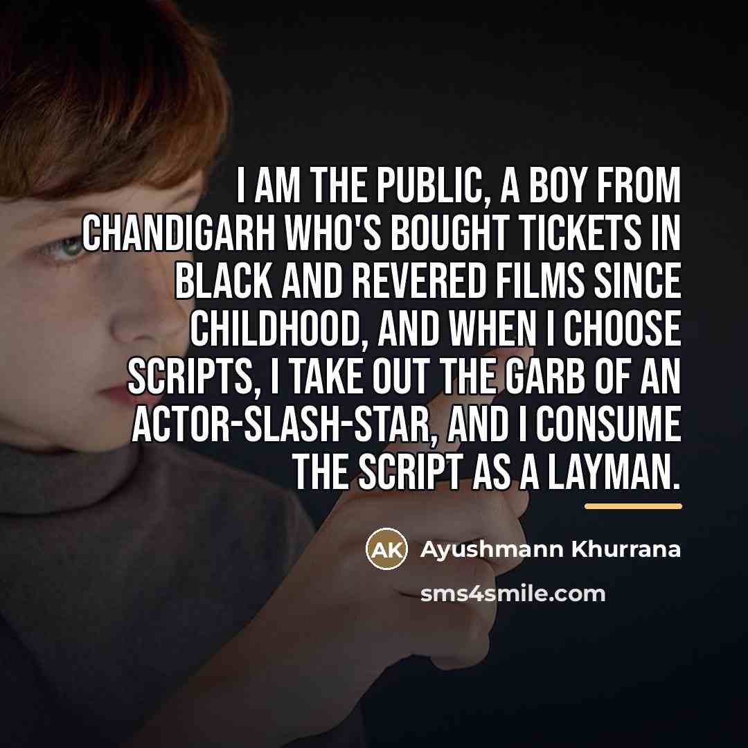 “I am the public, a boy from Chandigarh who's bought…” quote by Ayushmann Khurrana