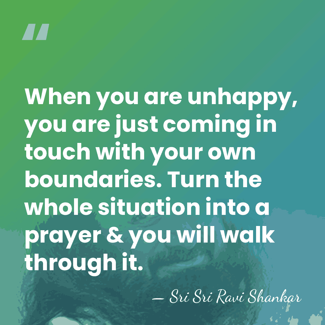 When you are unhappy, you are just coming in touch with your&hellip; - Sri Sri Ravi Shankar