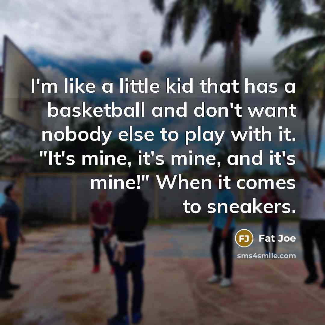 “I'm like a little kid that has a basketball and…” quote by Fat Joe