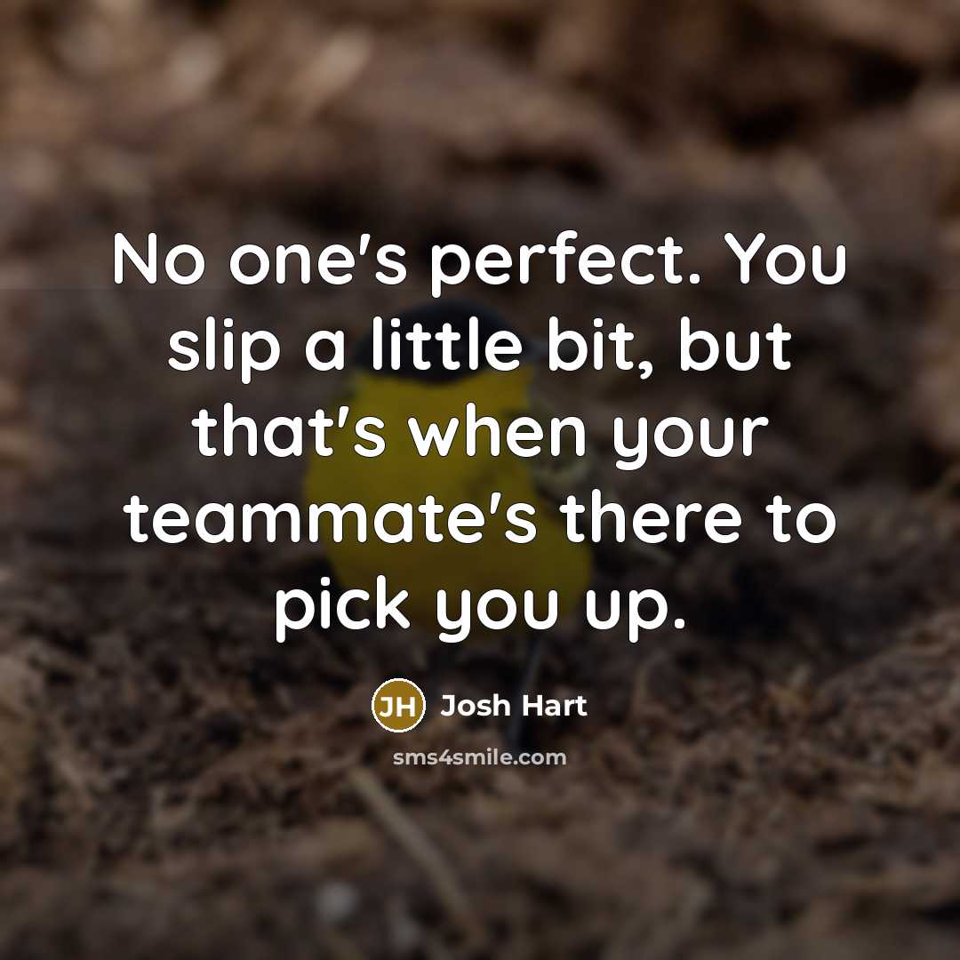 “No one's perfect. You slip a little bit, but that's…” quote by Josh Hart
