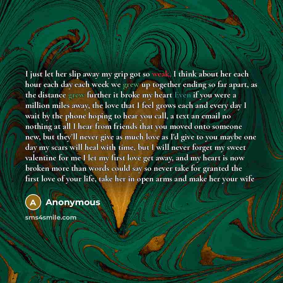 “I just let her slip away my grip got so…” quote by Anonymous