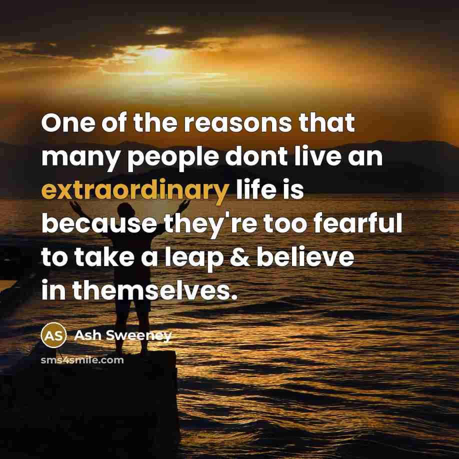 “One of the reasons that many people dont live an…” quote by Ash Sweeney