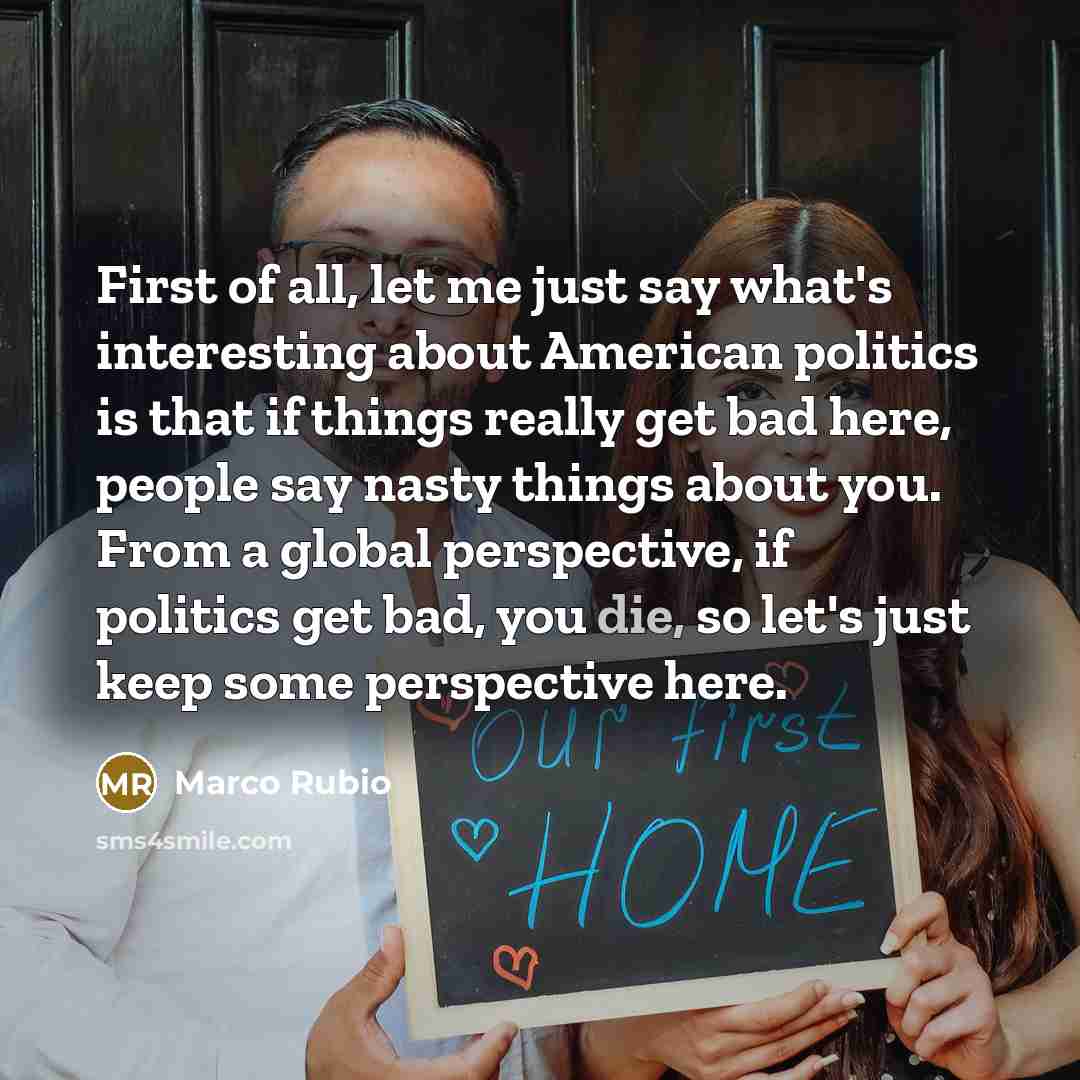 “First of all, let me just say what's interesting about…” quote by Marco Rubio