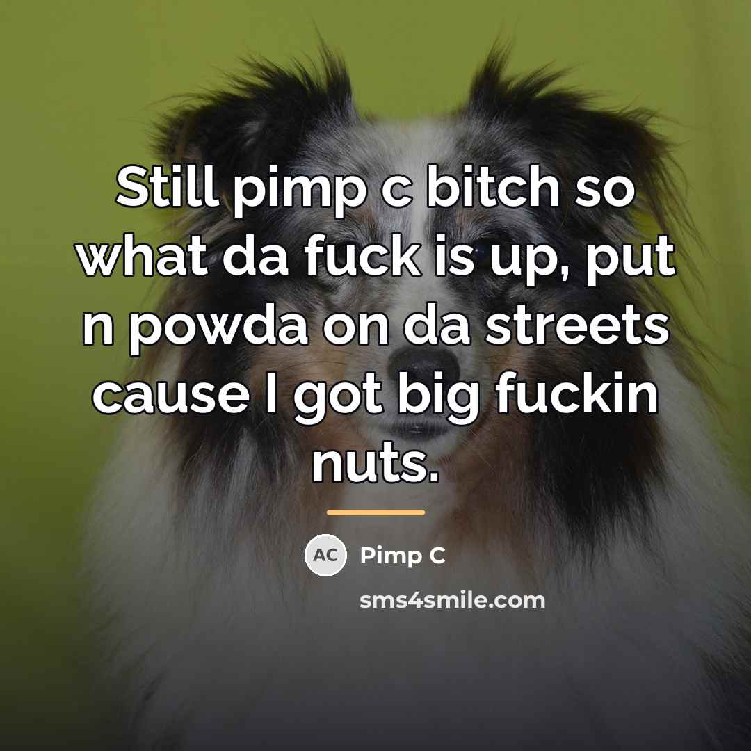 “Still pimp c bitch so what da fuck is up,…” quote by Pimp C
