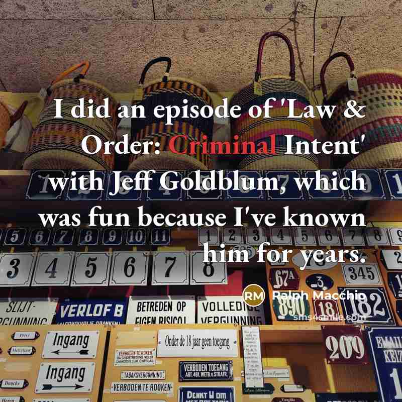 “I did an episode of 'Law & Order: Criminal Intent'…” quote by Ralph Macchio