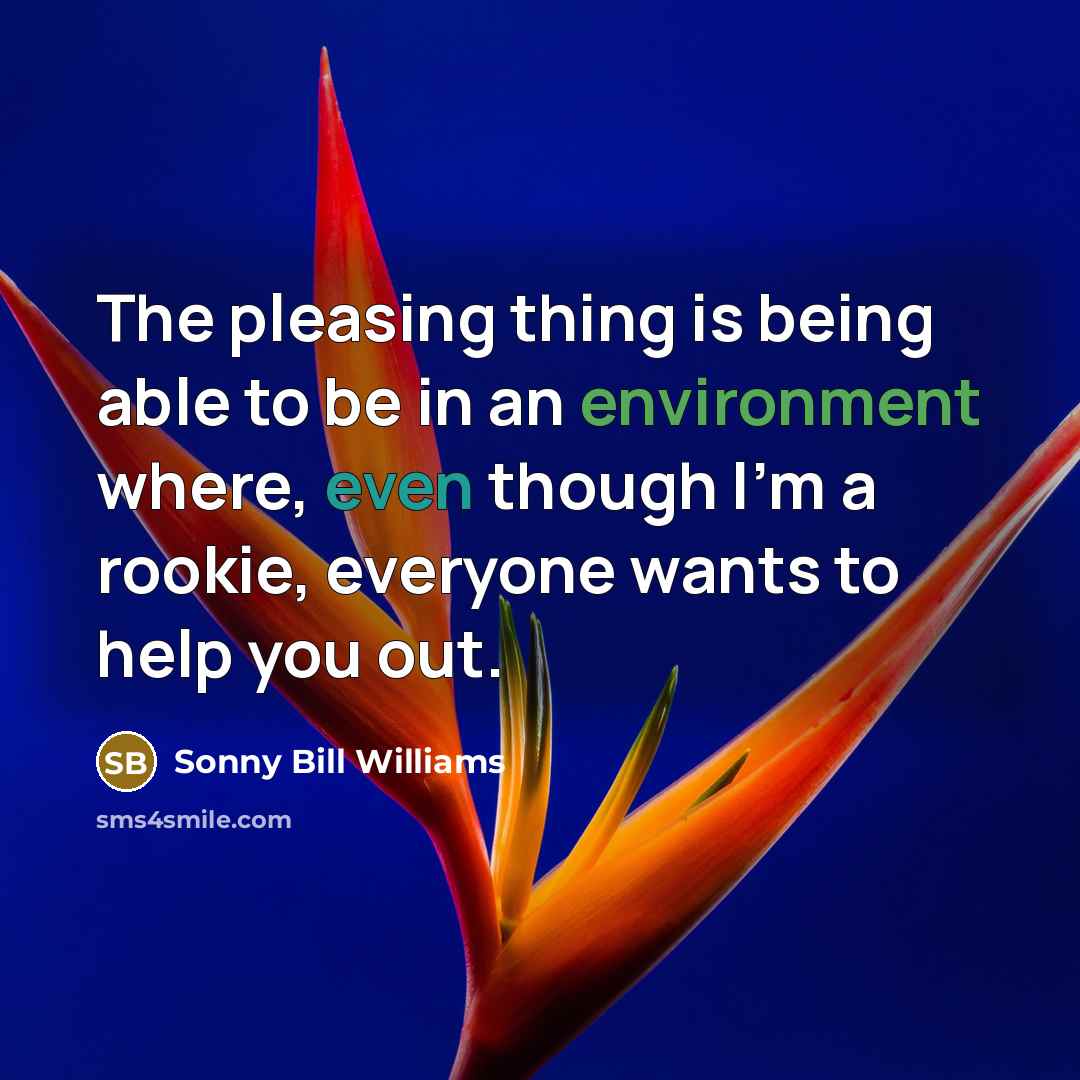 “The pleasing thing is being able to be in an…” quote by Sonny Bill Williams