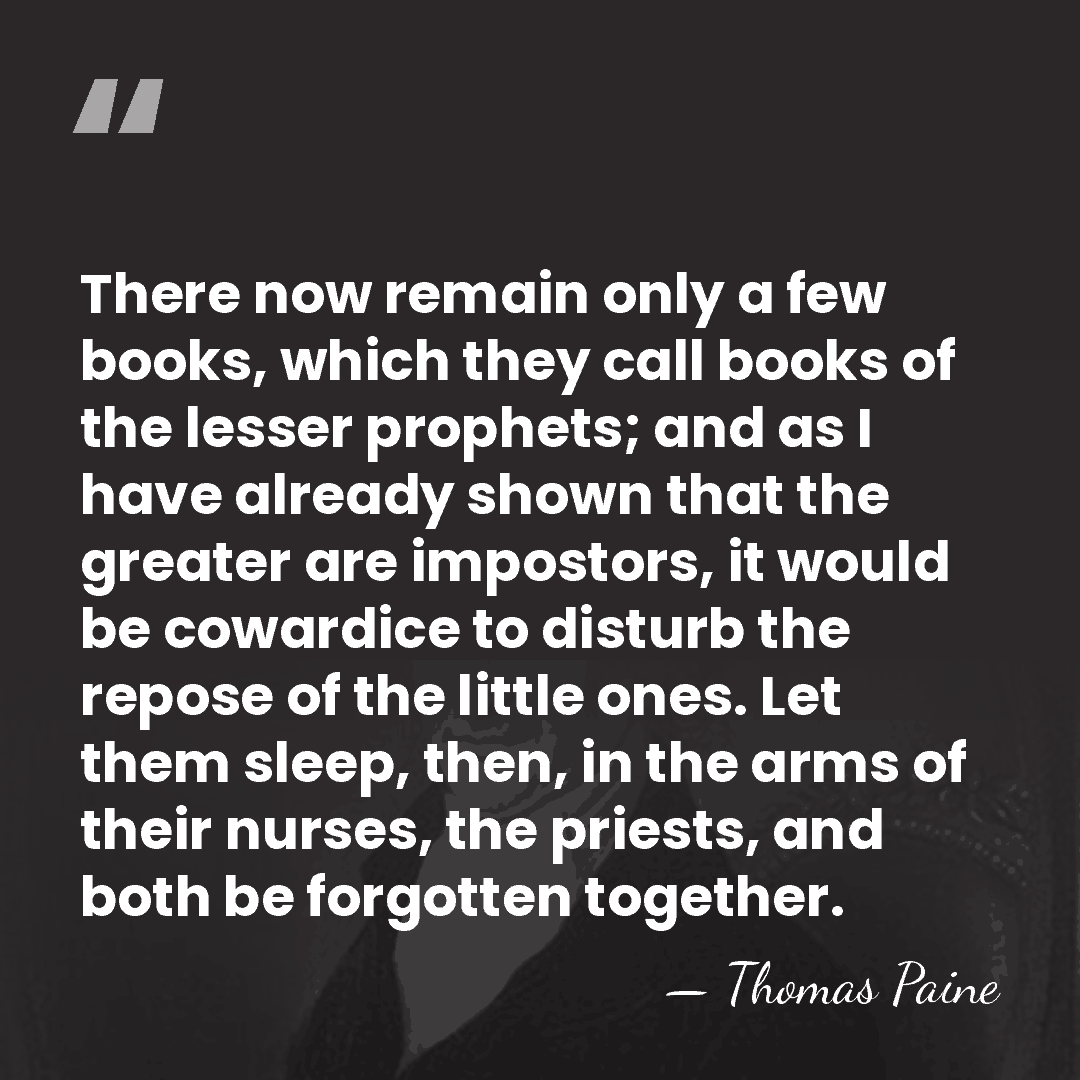 There now remain only a few books, which they call books of&hellip; - Thomas Paine