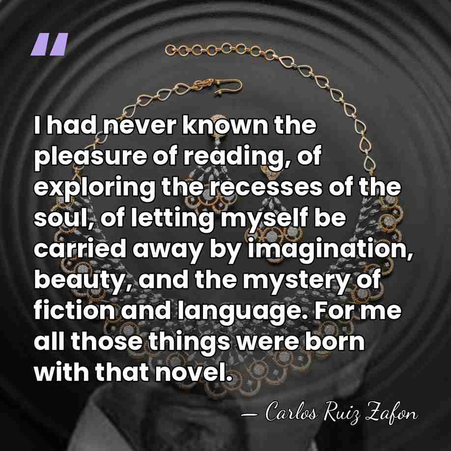 I had never known the pleasure of reading, of exploring the recesses&hellip; - Carlos Ruiz Zafon