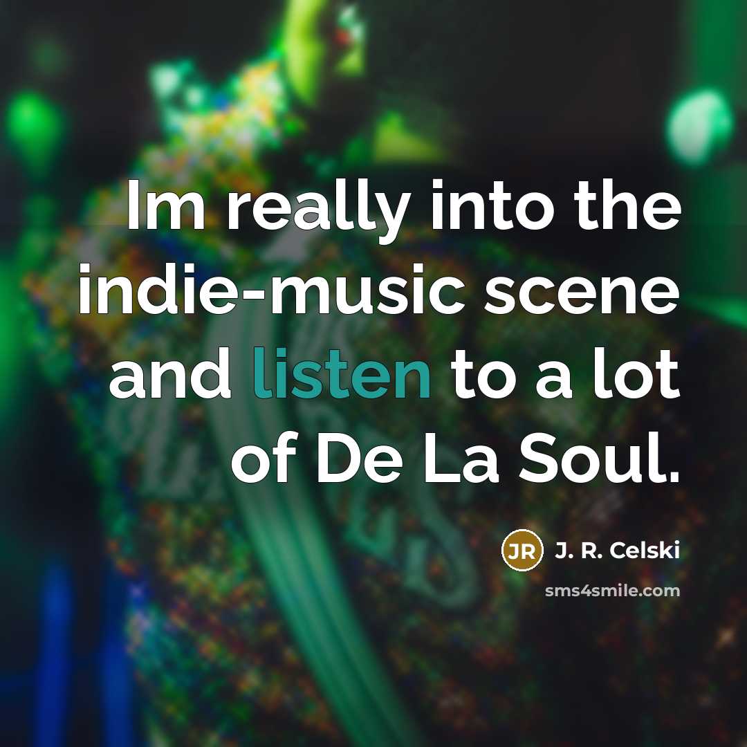 “Im really into the indie-music scene and listen to a…” quote by J. R. Celski