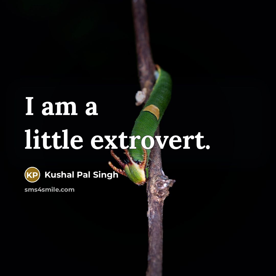 “I am a little extrovert.” quote by Kushal Pal Singh
