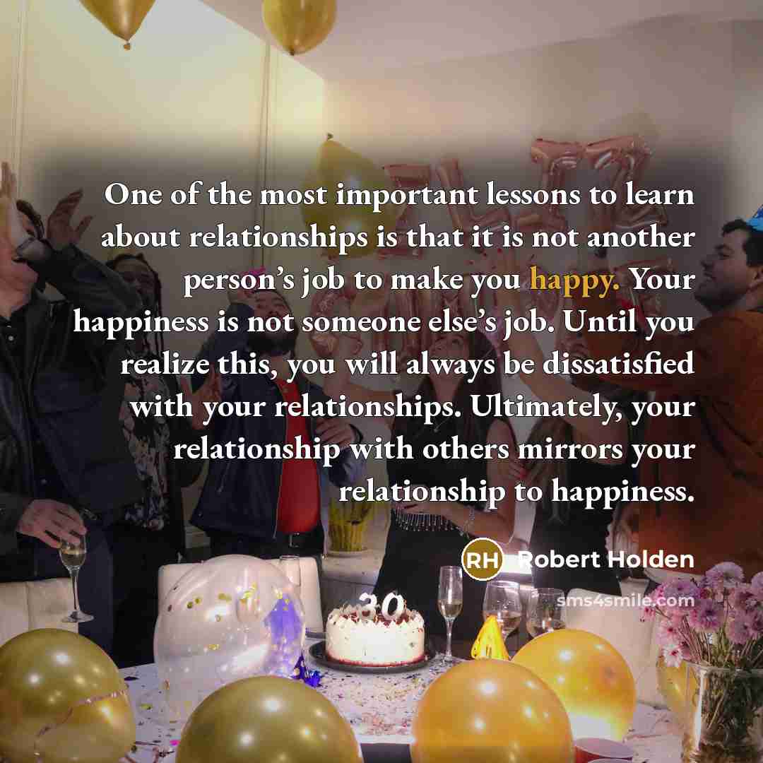 “One of the most important lessons to learn about relationships…” quote by Robert Holden