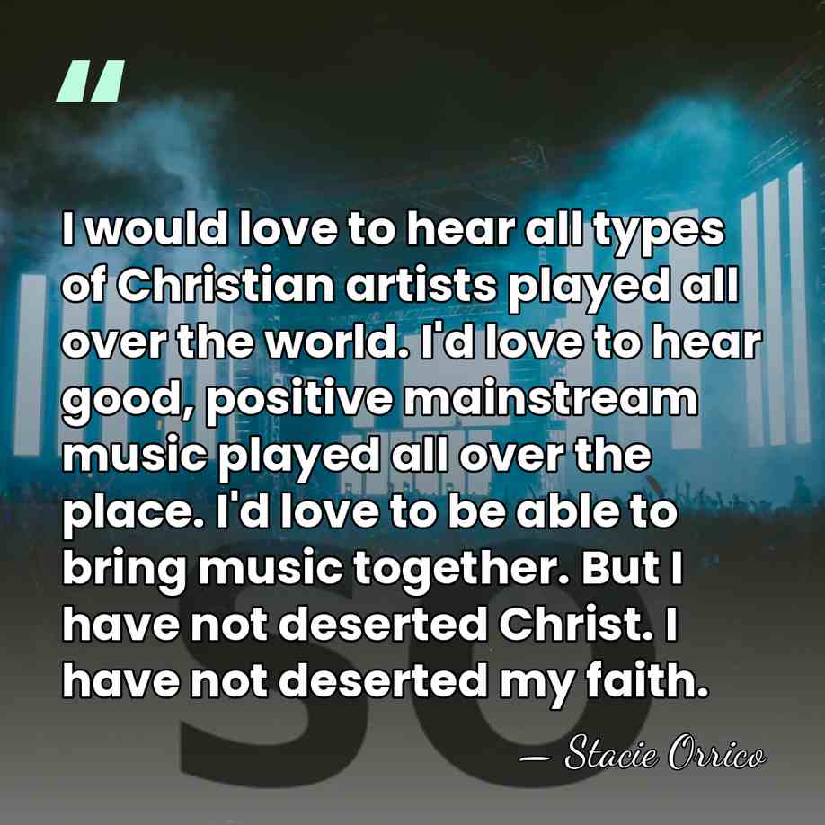 I would love to hear all types of Christian artists played all&hellip; - Stacie Orrico