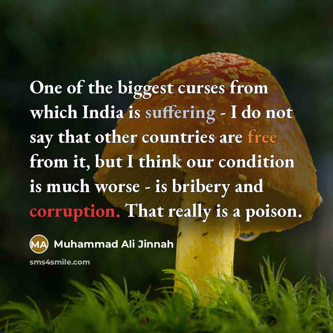 “One of the biggest curses from which India is suffering…” quote by Muhammad Ali Jinnah