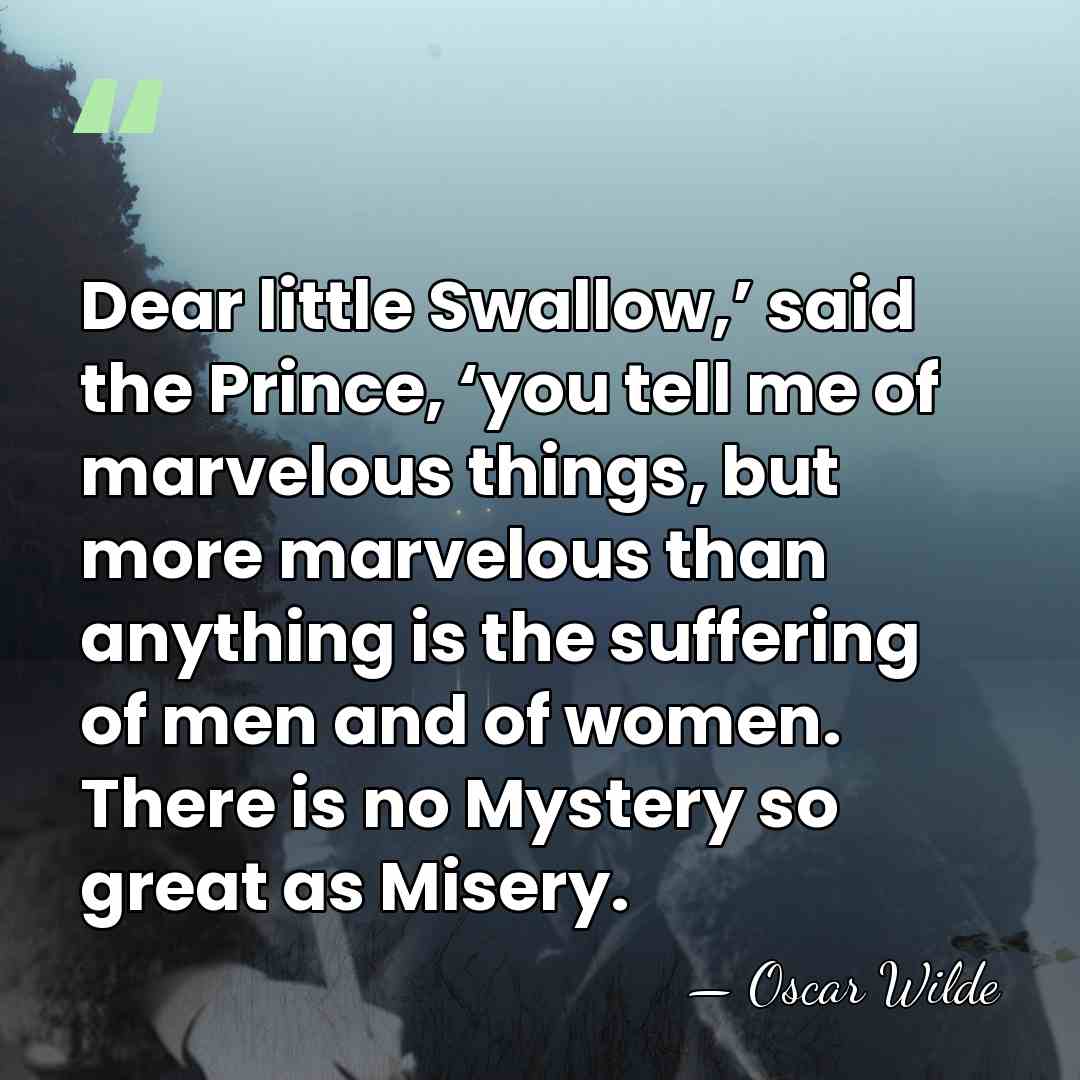 Dear little Swallow,’ said the Prince, ‘you tell me of marvelous things,&hellip; - Oscar Wilde