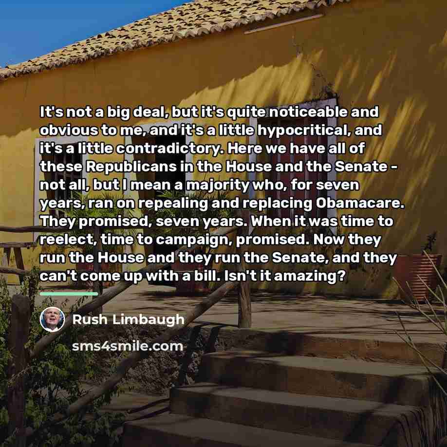“It's not a big deal, but it's quite noticeable and…” quote by Rush Limbaugh