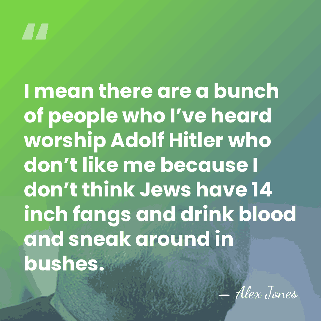 I mean there are a bunch of people who I’ve heard worship&hellip; - Alex Jones