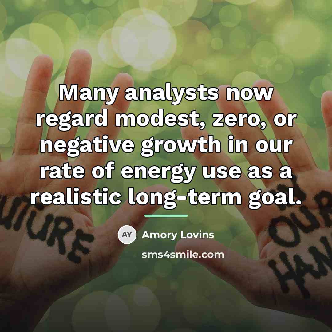 “Many analysts now regard modest, zero, or negative growth in…” quote by Amory Lovins