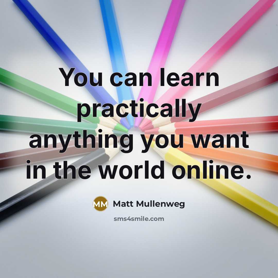 “You can learn practically anything you want in the world…” quote by Matt Mullenweg
