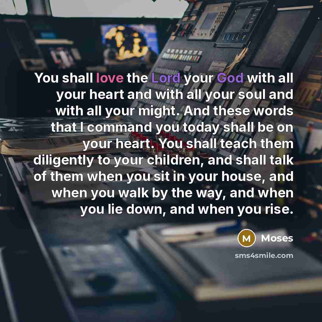 “You shall love the Lord your God with all your…” quote by Moses
