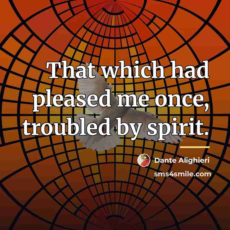 “That which had pleased me once, troubled by spirit.…” quote by Dante Alighieri
