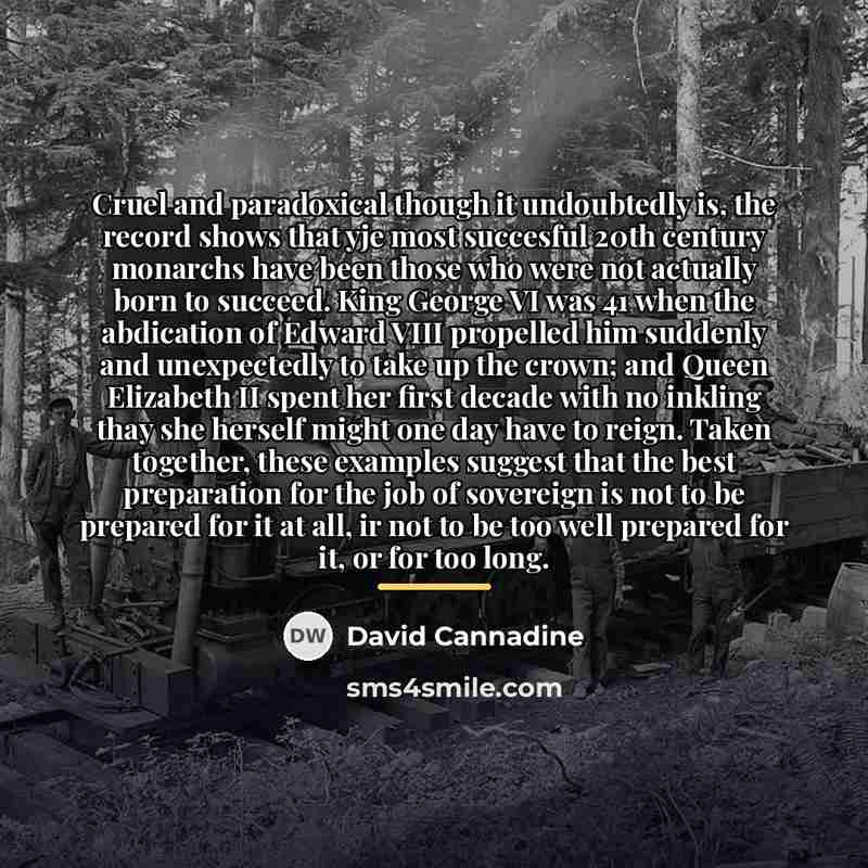 “Cruel and paradoxical though it undoubtedly is, the record shows…” quote by David Cannadine