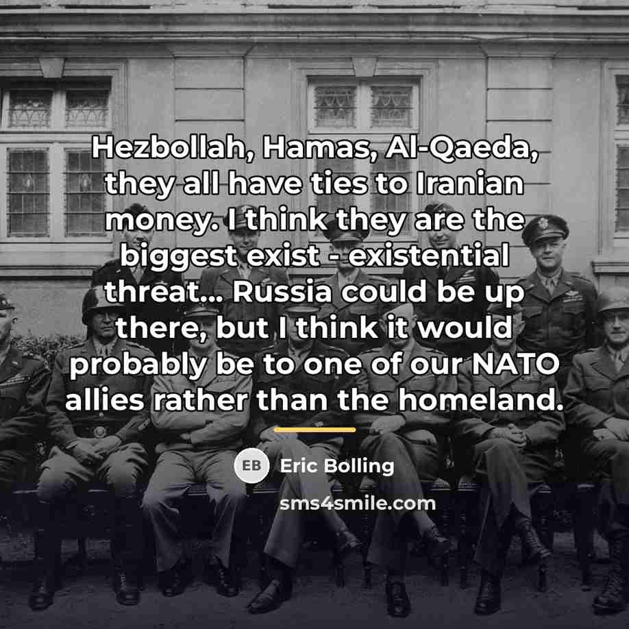 “Hezbollah, Hamas, Al-Qaeda, they all have ties to Iranian money.…” quote by Eric Bolling