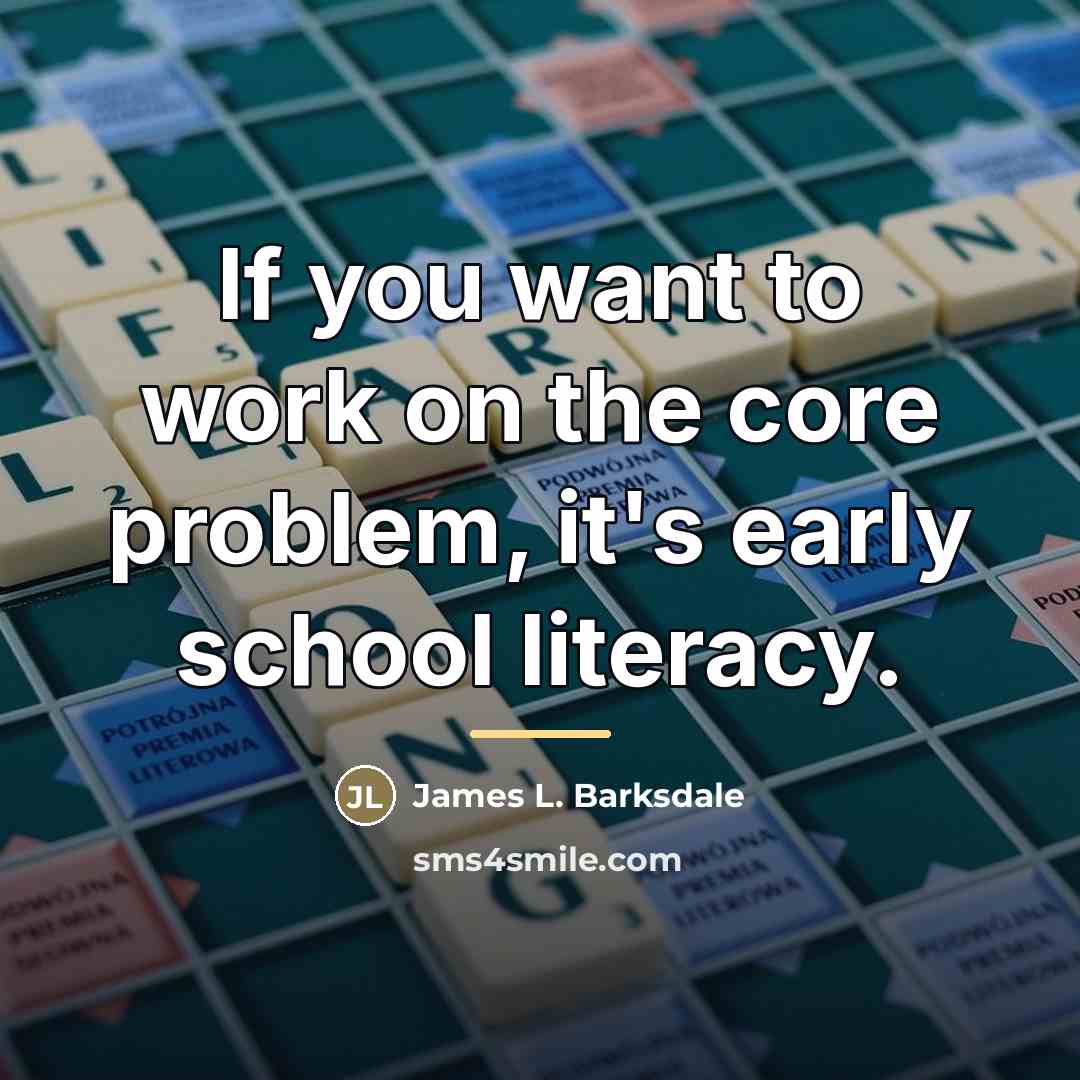 “If you want to work on the core problem, it's…” quote by James L. Barksdale