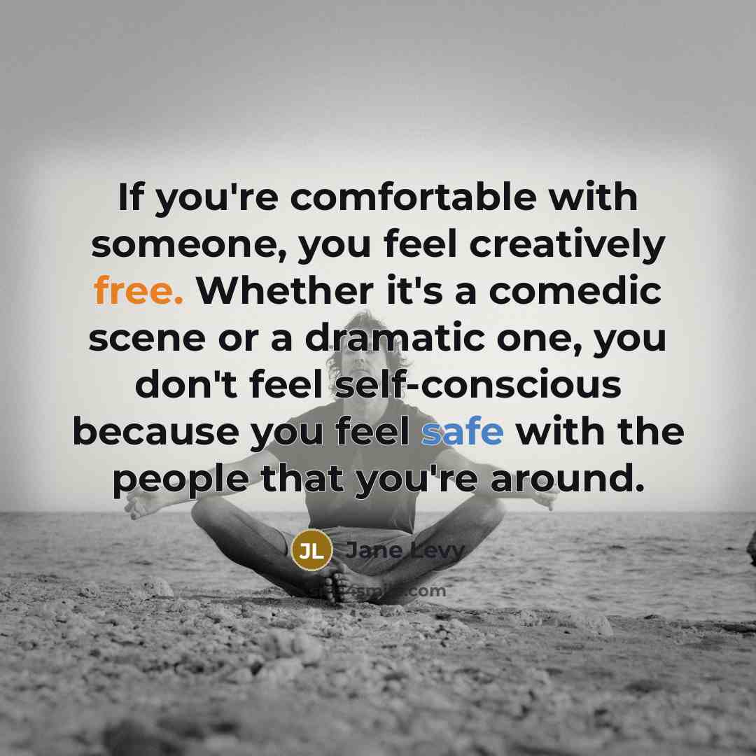 “If you're comfortable with someone, you feel creatively free. Whether…” quote by Jane Levy