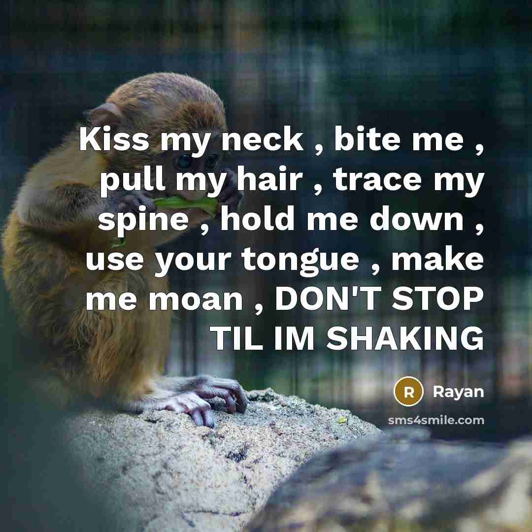 “Kiss my neck , bite me , pull my hair…” quote by Rayan