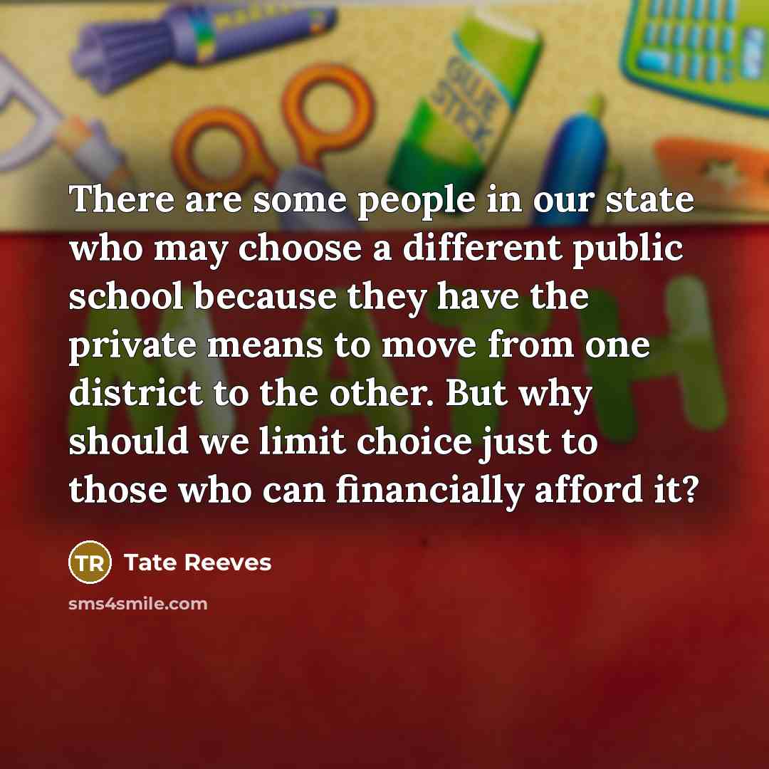 “There are some people in our state who may choose…” quote by Tate Reeves