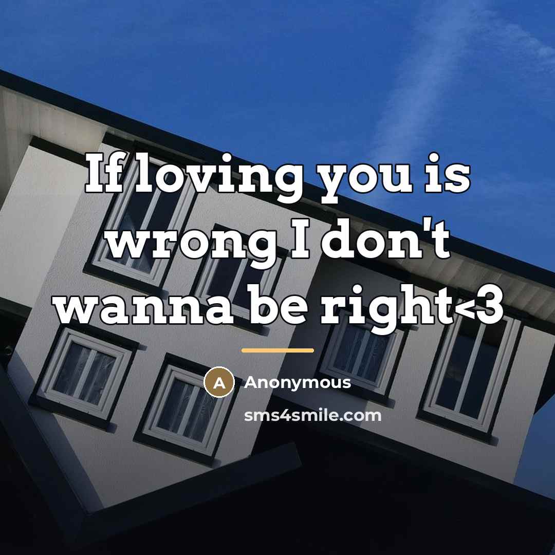 “If loving you is wrong I don't wanna be right…” quote by Anonymous