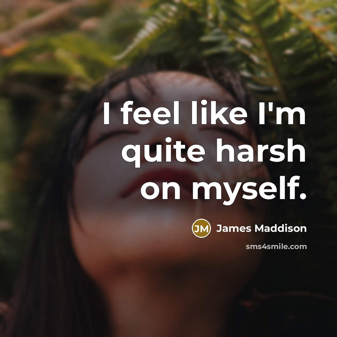 “I feel like I'm quite harsh on myself.…” quote by James Maddison