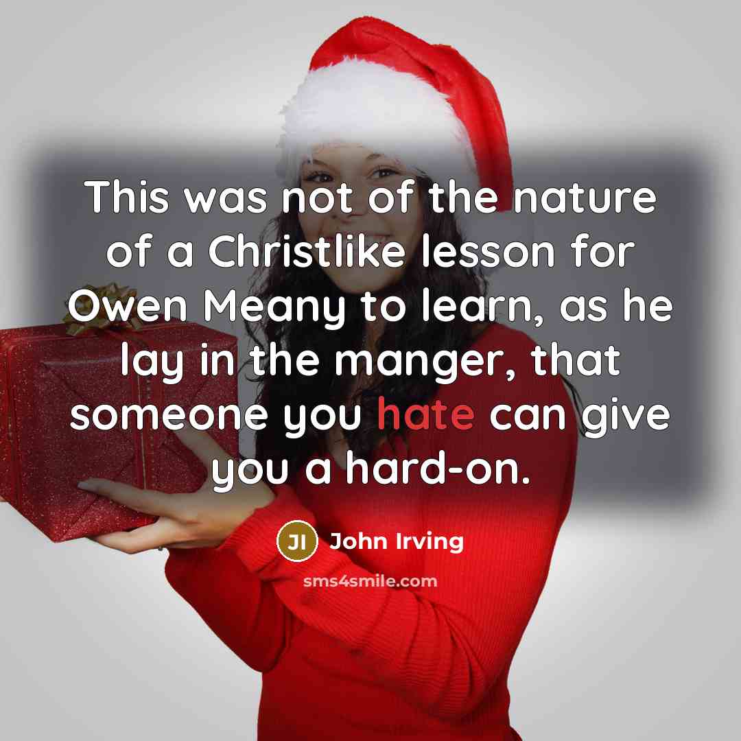 “This was not of the nature of a Christlike lesson…” quote by John Irving