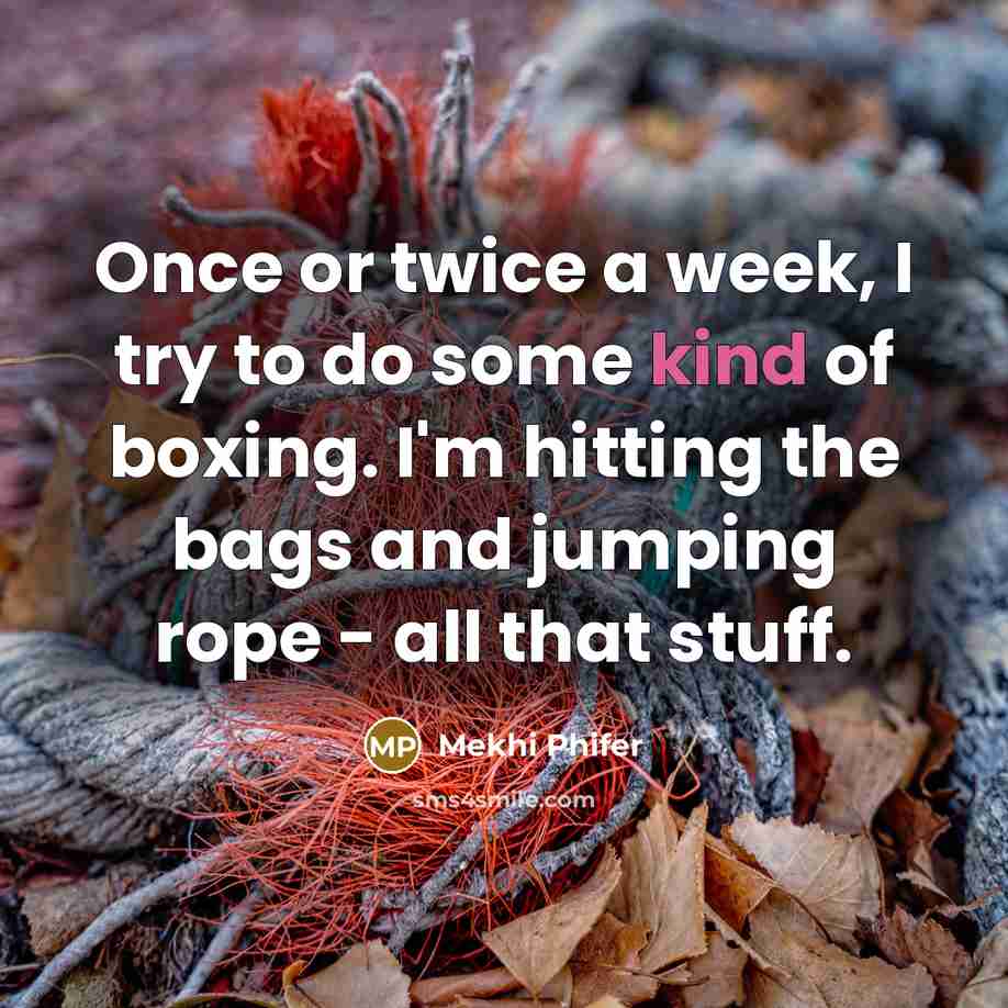 “Once or twice a week, I try to do some…” quote by Mekhi Phifer