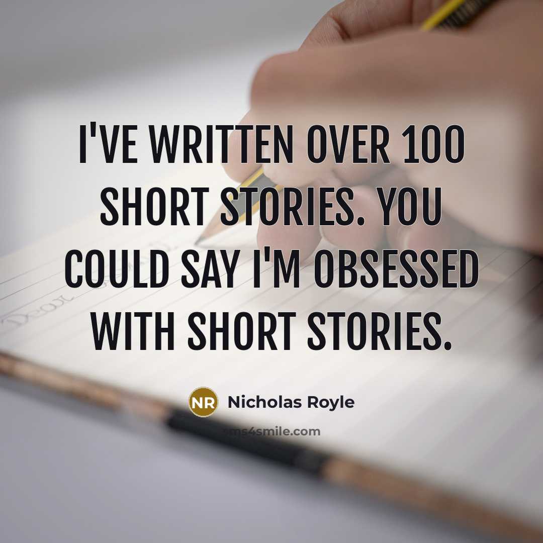 “I've written over 100 short stories. You could say I'm…” quote by Nicholas Royle