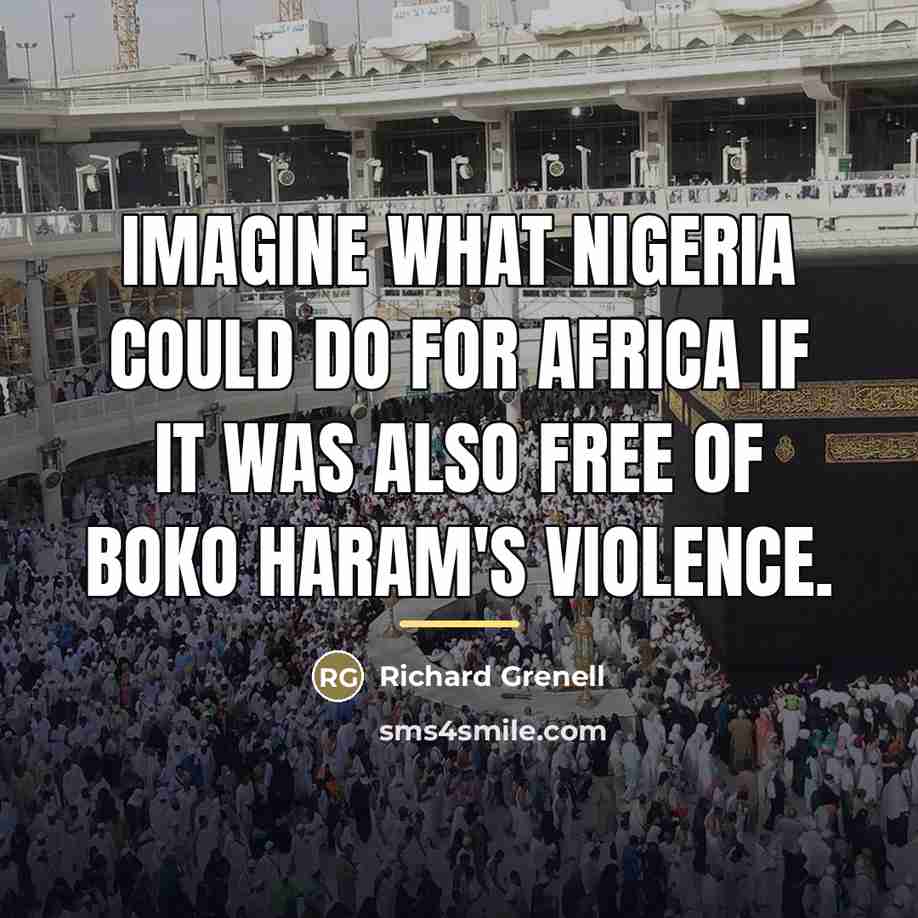 “Imagine what Nigeria could do for Africa if it was…” quote by Richard Grenell