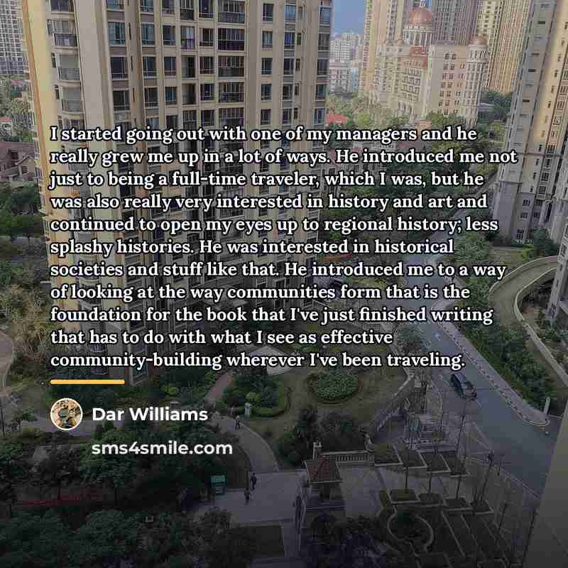 “I started going out with one of my managers and…” quote by Dar Williams