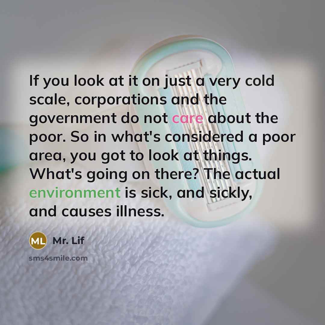 “If you look at it on just a very cold…” quote by Mr. Lif