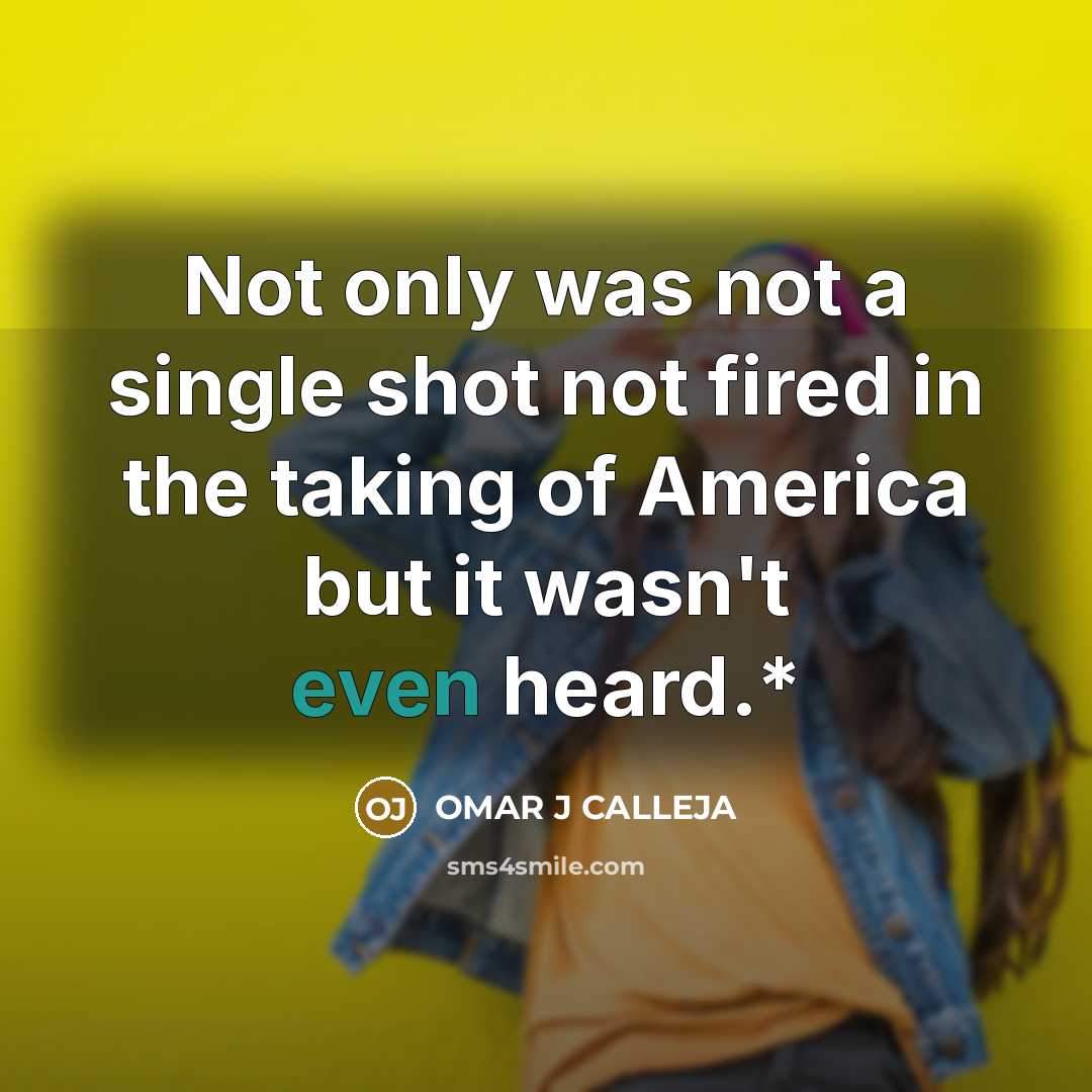 “Not only was not a single shot not fired in…” quote by OMAR J CALLEJA