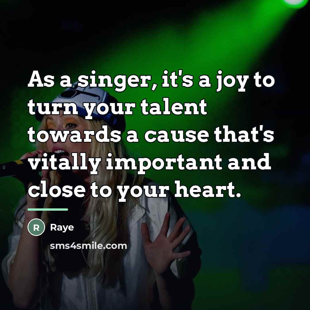 “As a singer, it's a joy to turn your talent…” quote by Raye